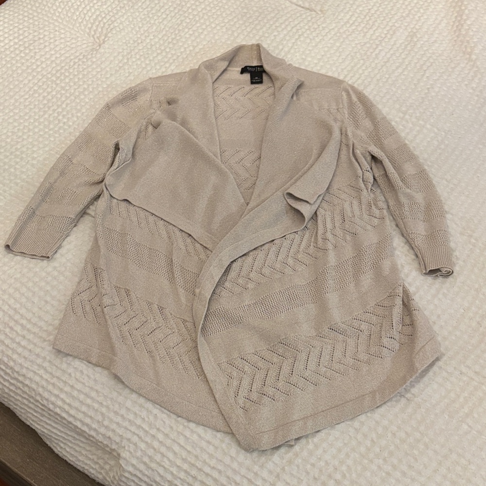 WHBM Elegant Cream Cardigan
